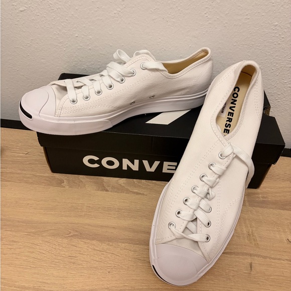 Converse Jack Purcell White Low-Top Canvas Sneakers